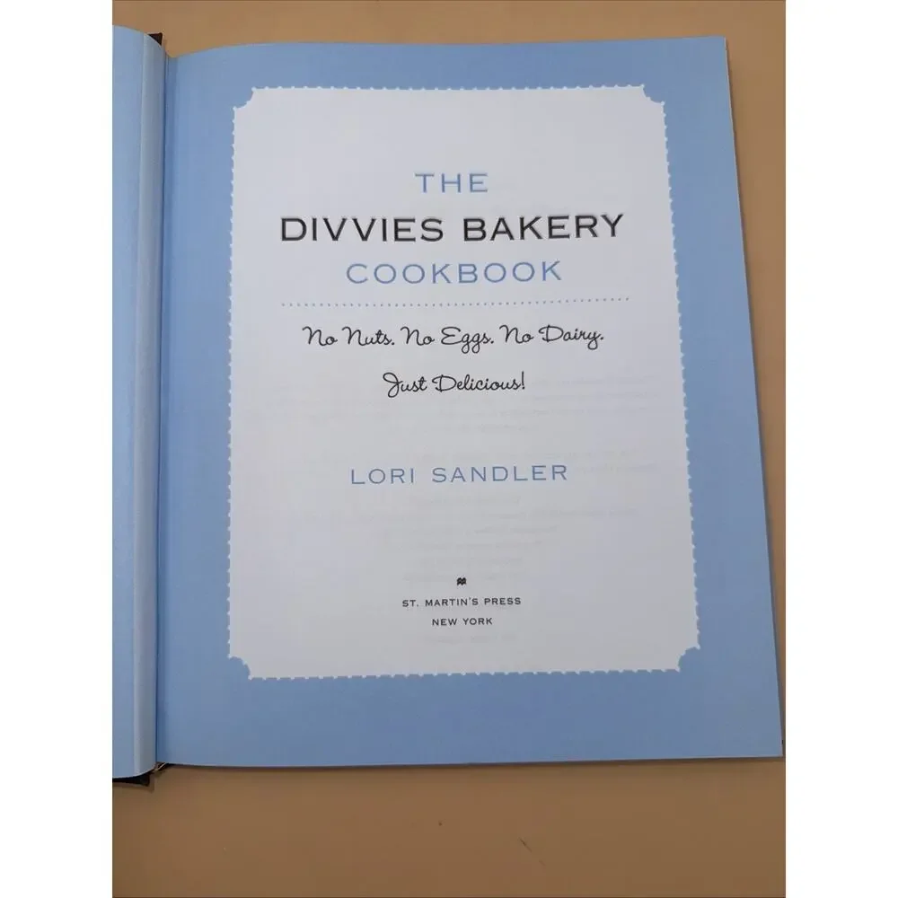 The Divvies Bakery Cookbook: No Nuts. - Hardcover, by Sandler Lori - 1st ED
